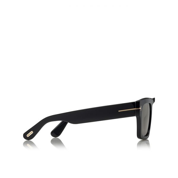 Tom Ford Fausto: Gafas de sol cuadradas con montura de acetato enriquecida con metal